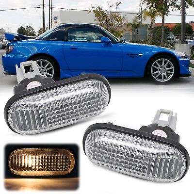 #ad 2x Front Wing Turn Signal Lamp Side Marker Light For HONDA Civic S2000 CR S2K $19.79