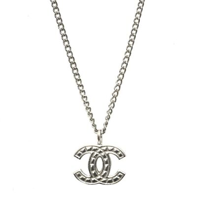 #ad CHANEL Silver Coco Mark Metal Length 45cm Necklace From Japan Pre Owned U0323 $759.60