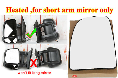 #ad FOR RAM PROMASTER 2500 3500 2014 LEFT DRIVER SIDE DOOR MIRROR GLASS HEATED $31.91