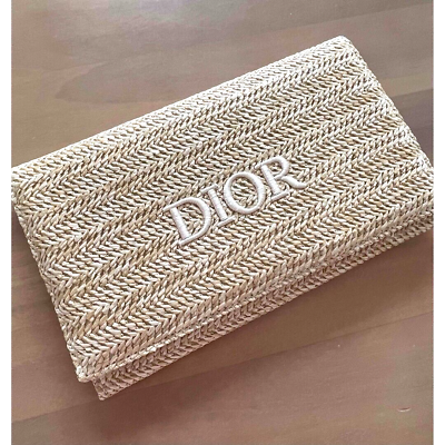 #ad Christian Dior Novelty Clutch Pouch 2023 Summer Rattan Beige JP Original Limited $53.90