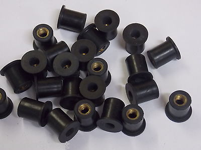 #ad 25 qty 1 4” 20 RUBBER WELL NUTS FOR 1 2” HOLE GM 528846 NEW *FREE SHIP* $21.00