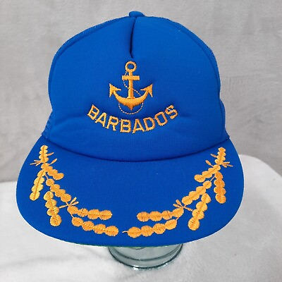 #ad Vintage 80s Barbados Souvenir Mesh Truckers Hat Cap Snapback $14.95