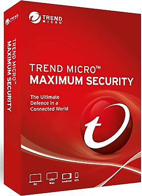 #ad TREND MICRO MAXIMUM SECURITY 2024 1 3 5 10 DEVICE 1 2 3 YEAR SAME DAY EMAIL GBP 10.45