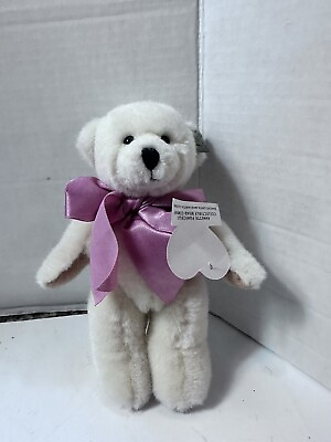 #ad Collectible Vintage Annette Funicello Bear 8” Beige With Pink Bow $10.00