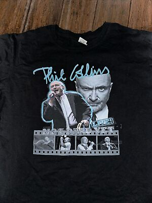 #ad Phil Collins Official Concert Tour 2018 “Not Dead Yetquot; Size XL Adult T Shirt $25.00