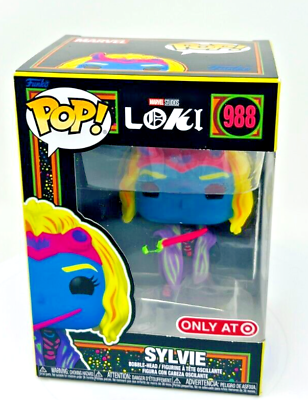 #ad Funko Pop Loki Sylvie #988Collectible Figure In Box Black Light Target Exclusive $7.99