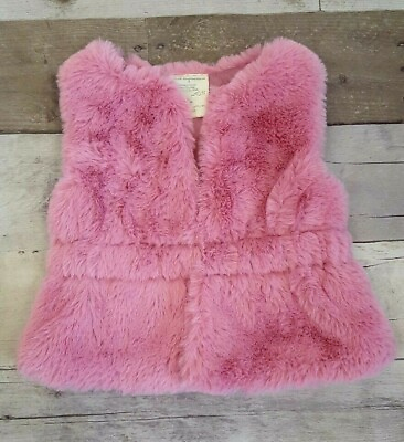 #ad First Impressions Baby Girls Faux Fur Vest Mauve 6 9M 12M 18M 24M $10.77