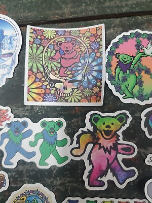 #ad Sticker Lot. Grateful Dead Bears. Hippy. 20 Piece $5.99