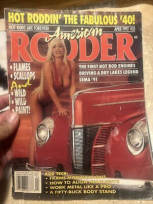 #ad 1992 April American Rodder First Hot Rod Engine Classic Cars CP17 .*36 $25.00