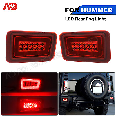 #ad 2x LED Rear Bumper Fog Turn Signal Brake Tail Light Red For 2005 09 Hummer H2 $79.99