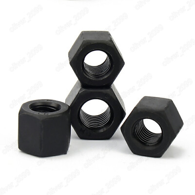 #ad Fine Thread Black 8.8 Steel Hexagon Thick Nuts M10 M12 M14 M16 M18 M20 M22 M24 $33.56