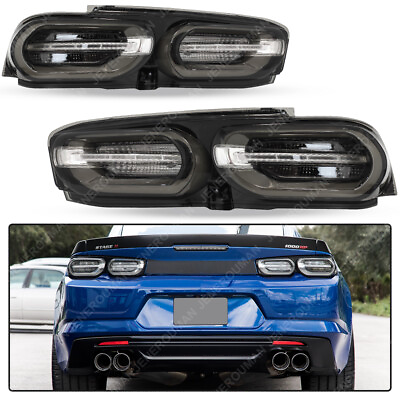 #ad Pair Smoke Black LED Tail Lights Taillights lamps For 19 24 Chevy Camaro LT SS $399.99