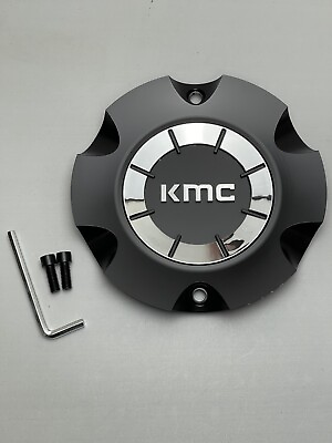 #ad KMC Satin Black Wheel Center Cap W Screws M1051BK09 CAP M 1051 BK09 $40.00
