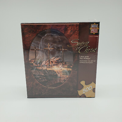 #ad 500 Pc Puzzle Spirit Of Christ Jesus #x27;I Am Always With You#x27; Charles Blaylock $24.99