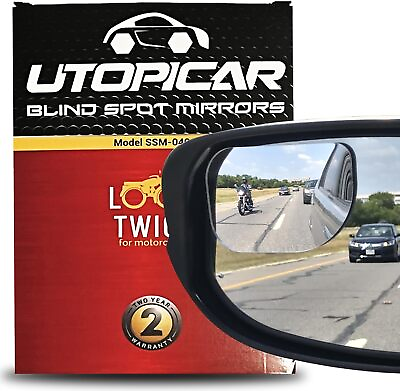 #ad Blind Spot Convex Car Mirror: XLarge Rear View Rearview 3.6quot; x 2.4quot; Black $18.22
