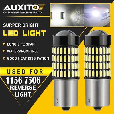#ad 2X AUXITO 1156 7506 High Power LED Reverse Back Up Light Bulbs 6000K 2800LM EOA $16.99