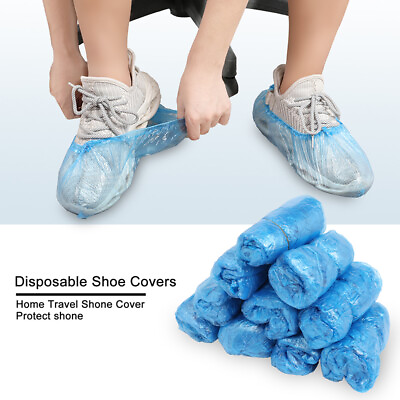 #ad 100 1000x Waterproof Boot Covers Disposable Shoe Cover Elastic Protect Overshoes $49.99