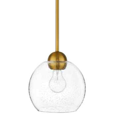 #ad Home Decorators Collection Jill 1 Light Gold Pendant Seeded Glass Shade $56.56