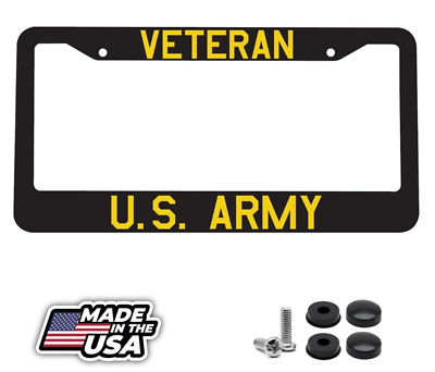 #ad Veteran US USA Army Military Vet America American Car License Plate Frame $9.95