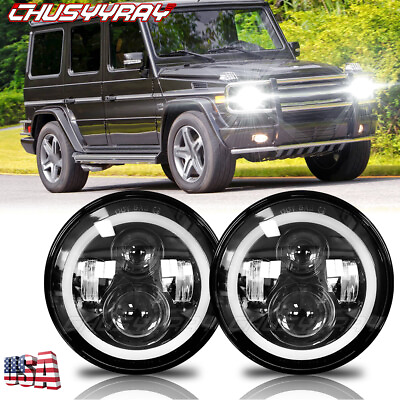 7 inch Led Headlights For 2002 2003 2004 2005 2006 Mercedes Benz G500 G55 AMG $87.99