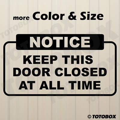 #ad #ad Keep Door Closed Sign Sticker Door Window Wall Decals Business Sign $8.50