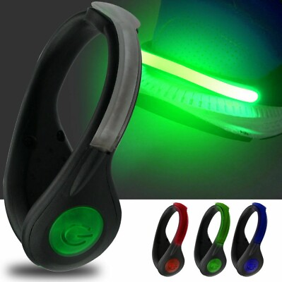 #ad RECHARGEABLE PAIR SHOE LIGHT FOOT ANKLE LED glow light Safety Running Cycling $19.85