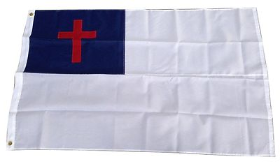 #ad 3#x27; X 5#x27; 3x5 Christian Embroidered Christ Cross Church Flag Nylon 250D grommets $17.76
