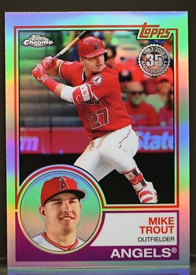 #ad 2018 Topps Chrome #83T 12 Mike Trout 35th Anniversary Anaheim Angels $8.01