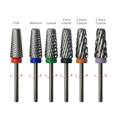 #ad Extra Slim 5 in 1 Tapered Carbide Nail Drill Bits Cross Cutter For Manicure $16.95