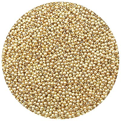 2000Pcs 4Mm Round Kc Gold Spacer Beads Loose Ball Beads For Bracelet N $9.73