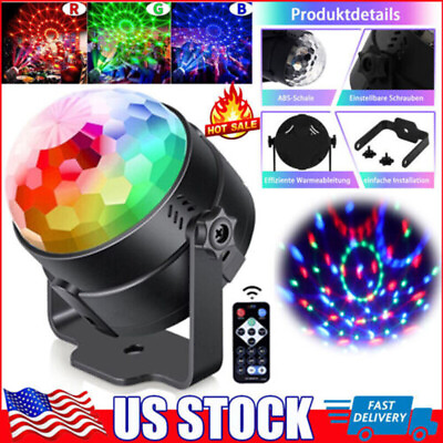 #ad Disco Party Light Strobe Dj Ball Sound Activated Bulb Led Rotating Night Lamp $6.59