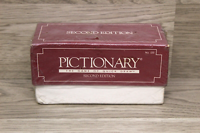 #ad New Sealed Vintage 133 Second Edition Pictionary Board Game Quick Draw Red 1987 $26.99