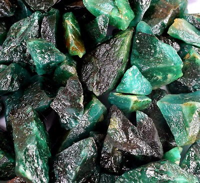 #ad 502 Ct Natural Colombian Treated Emerald Gemstone Rough Lot Festive Discount $19.58