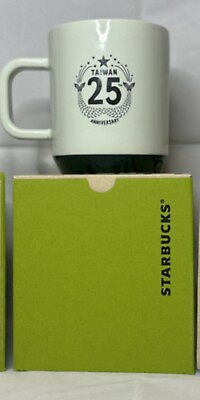 #ad Starbucks Taiwan 25th Anniversary Mint Green Coffee Mug $45.94