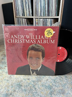 #ad The Andy Williams Christmas Album LP Original 1963 In Shrink W Hype Sticker EX $186.59