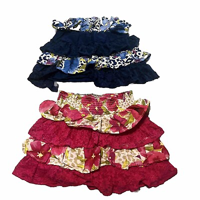 #ad 2 Girls skirts Blue And Pink children place XL 14 $20.77