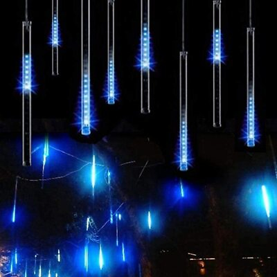 288 LED Solar Lights Meteor Shower Rain Tree String Light Garden Party Outdoor $18.98