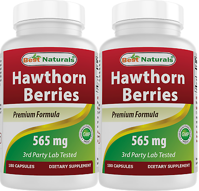 #ad #ad 2 Pack Best Naturals Hawthorn Berry 565 mg 180 Capsules $17.88