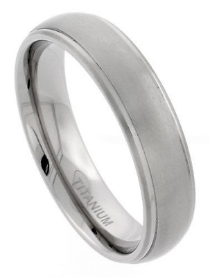 #ad New Titanium 6 mm Domed Comfort Fit Brushed Wedding Band Rounded Ring Sizes 7 14 $20.99
