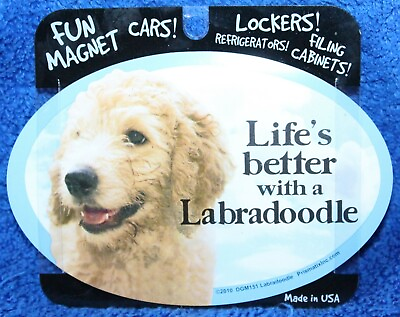 #ad Fun Magnet Life#x27;s Better With A Labradoodle Prismatix Made in USA New $5.95