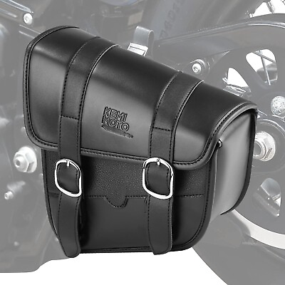 #ad KEMIMOTO Motorcycle Swingarm Bag Left Side Solo Bags for Softail Models Dyna $29.99