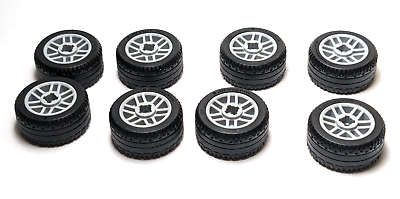 #ad Lego Lot of 8 Tires Wheel 14mm D. x 9.9mm $2.29