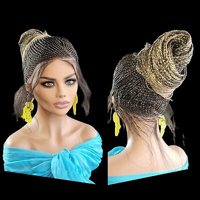 #ad Handmade Braided Wig with Updo and Ponytail NWT and Ready to be shipped $275.00