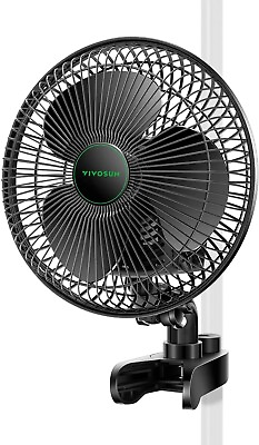 #ad VIVOSUN Upgraded 6 Inch Clip on Oscillating Fan electric with Adjustable Tilt $29.99