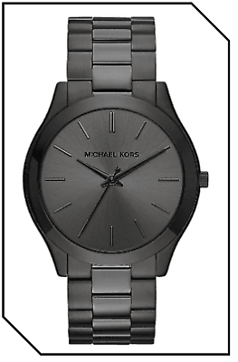#ad New Michael Kors MK8507 Oversized Slim Runway Men#x27;S Watch Black Stainless Steel $91.00