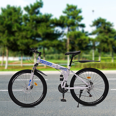 #ad Mountain Bike 26quot; Folding Men#x27;s 21 Speed Bicycle Dual Disc Brake MTB Bike $180.50