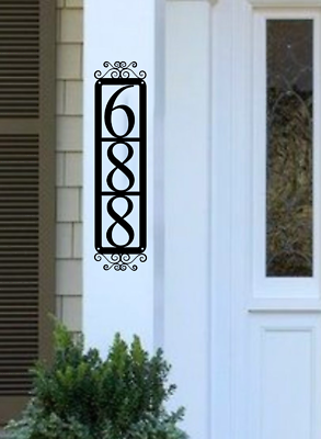 #ad House Number SignMetal Address Sign Address Plaque Home Number SignCustom $93.89