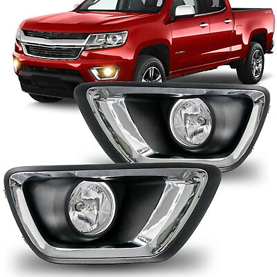 #ad For 2015 2019 Chevy Colorado Bumper Fog Lights Driving Lamps Left and Right $50.99