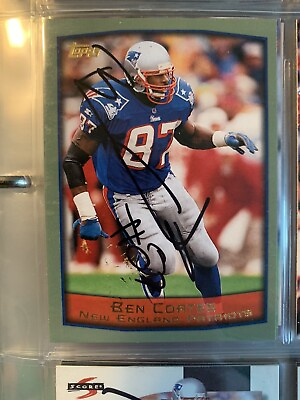 #ad Ben Coates autographed Topps football card $14.00