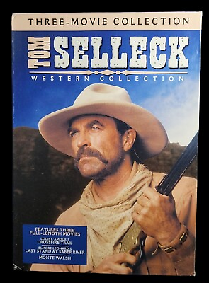 #ad Tom Selleck Western Collection DVD 2001 Crossfire Trail Monte Walsh Last Stand $6.00
